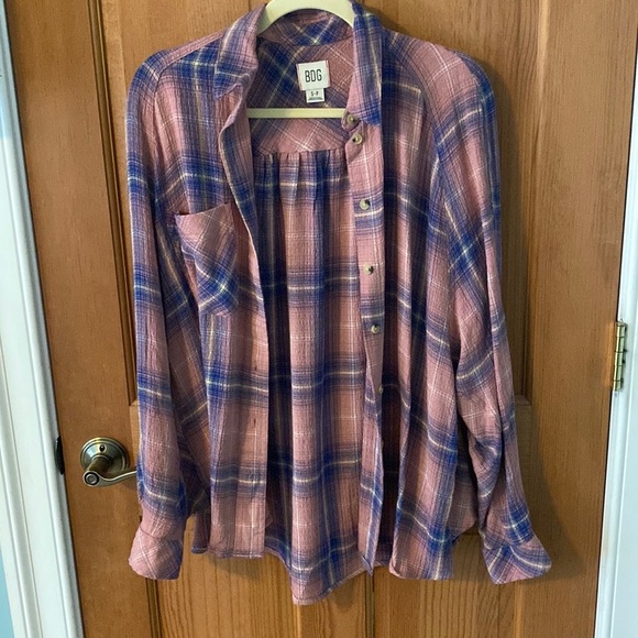 Urban Outfitters BDG Small Women's Plaid Button-Down Shirt EUC - Picture 1 of 5